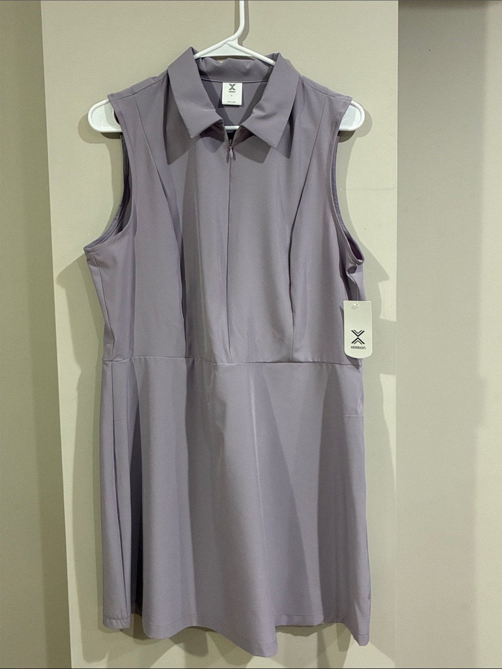 Xersion NWT Sleeveless Lavender Polo Tennis/ Golf Dress with Collar